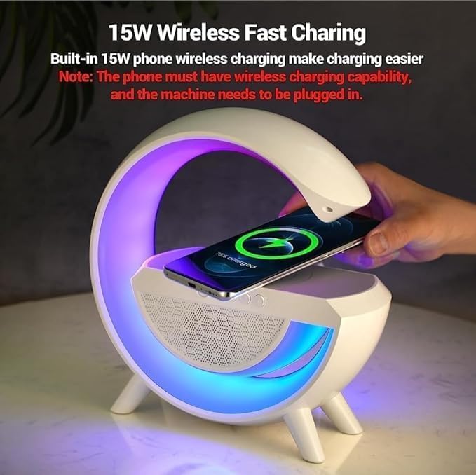 G-Shape LED Wireless Charging Speaker Lamp