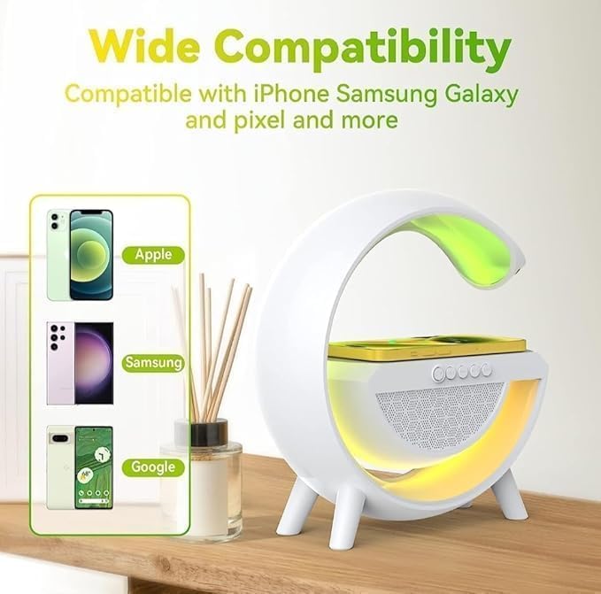 G-Shape LED Wireless Charging Speaker Lamp