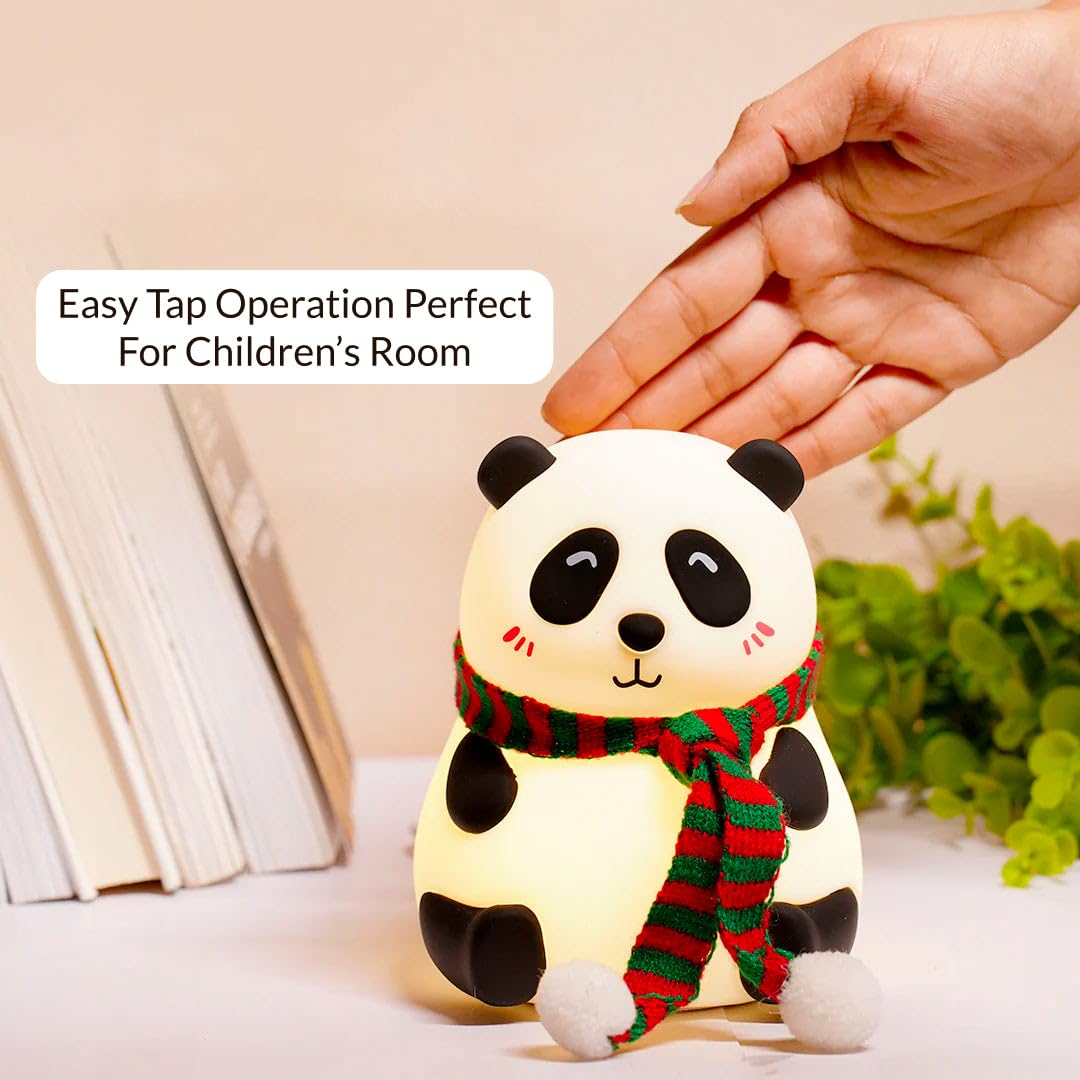 Cute Panda LED Night Lamp with Touch Control for Kids Bedroom & Gifting (1 Pc)