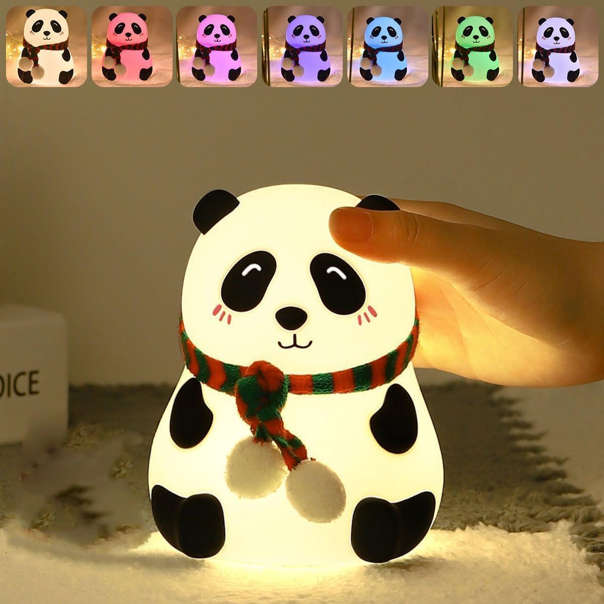 Cute Panda LED Night Lamp with Touch Control for Kids Bedroom & Gifting (1 Pc)