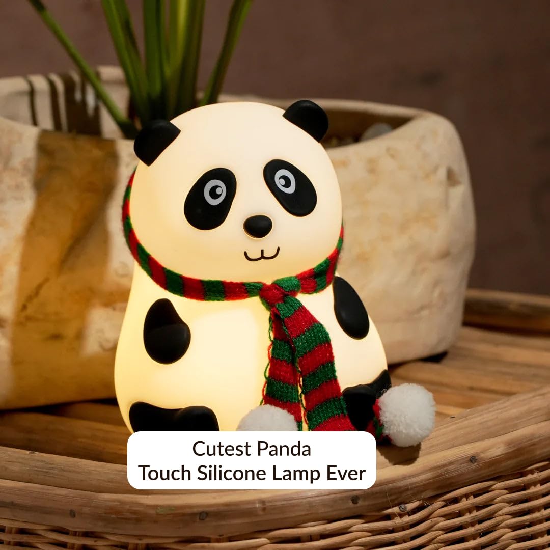 Cute Panda LED Night Lamp with Touch Control for Kids Bedroom & Gifting (1 Pc)