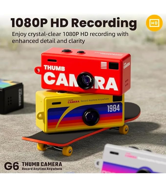 Mini Thumb Camera 1080P Similar to Kodak Camera 1984 Digital Camera Blind Box Keychain Camera
