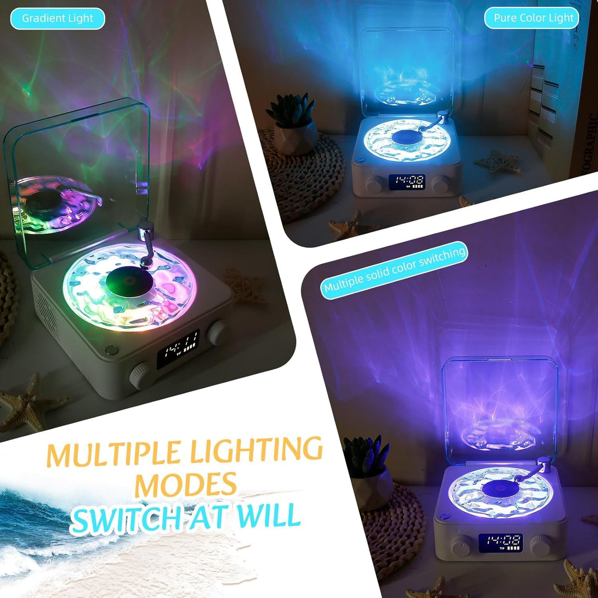 Ocean Wave LED Night Light with Bluetooth Speaker – Neednbuy