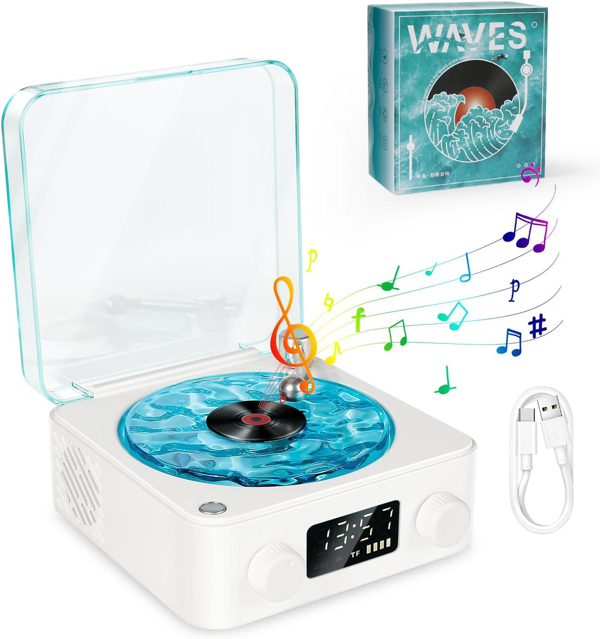 Ocean Wave LED Night Light with Bluetooth Speaker – Neednbuy