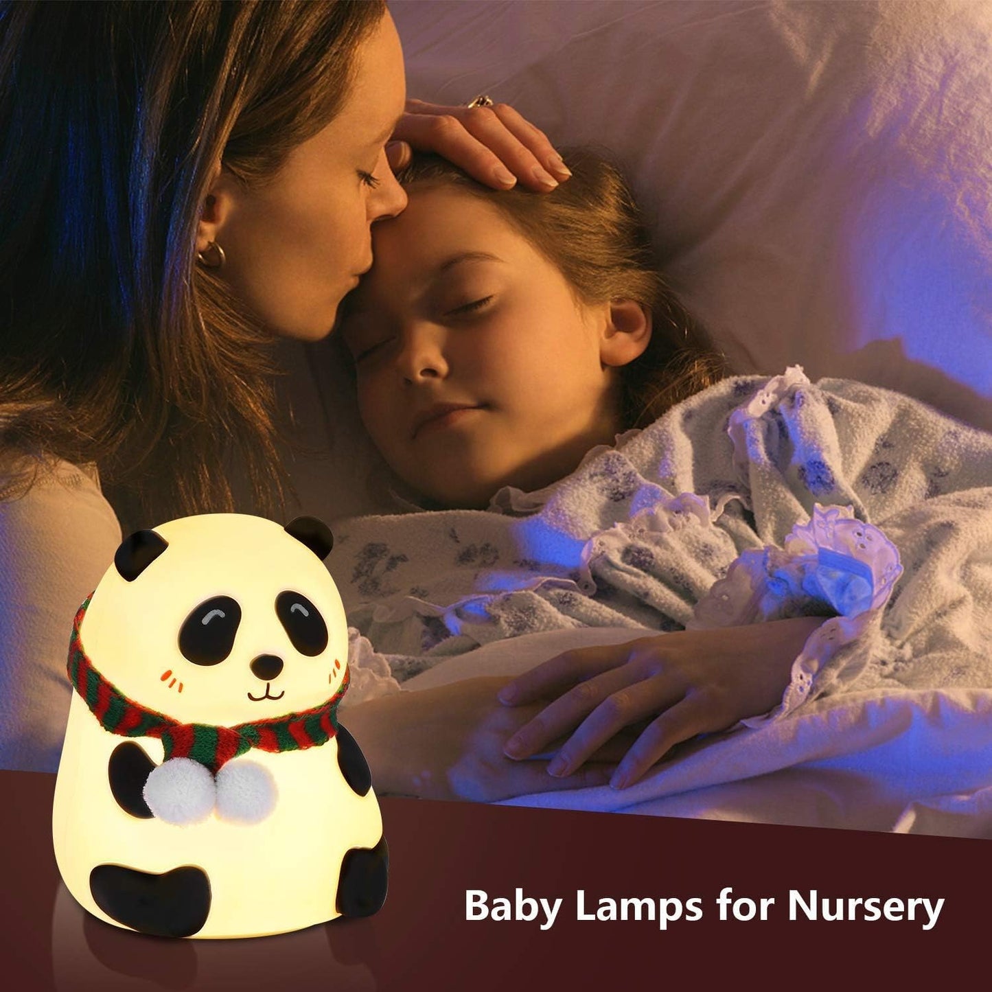 Cute Panda LED Night Lamp with Touch Control for Kids Bedroom & Gifting (1 Pc)