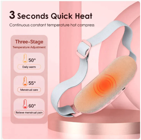 NeednBuy™ CrampSoothe - Electric Belly & Uterus Warmer with Dynamic Heat & Massage Therapy for Period Pain Relief, Menstrual Cramp Relief Pad for Women (1 Pc)