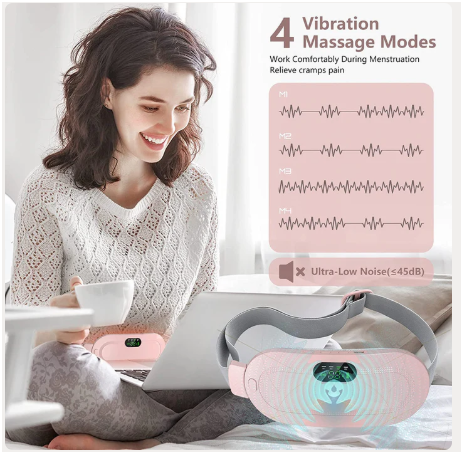 NeednBuy™ CrampSoothe - Electric Belly & Uterus Warmer with Dynamic Heat & Massage Therapy for Period Pain Relief, Menstrual Cramp Relief Pad for Women (1 Pc)