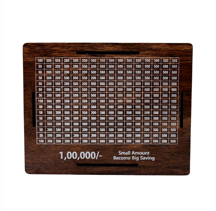 Wooden Money / Piggy Bank, Money Box (1 Pc / Pen Not Included)-NeednBuy