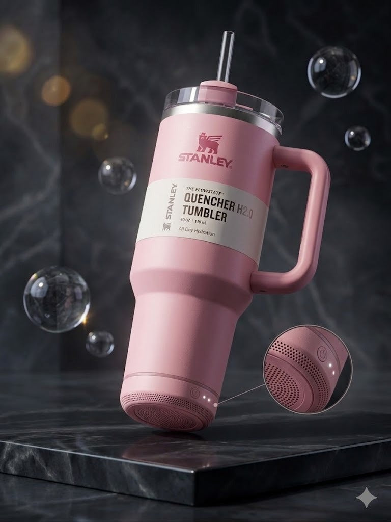 Stanley Quencher H2.0 Tumbler with Bluetooth Speaker – 40 OZ | All Day Hydration