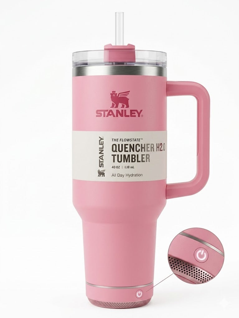 Stanley Quencher H2.0 Tumbler with Bluetooth Speaker – 40 OZ | All Day Hydration