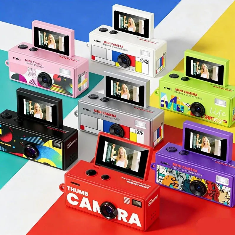 Mini Thumb Camera 1080P Similar to Kodak Camera 1984 Digital Camera Blind Box Keychain Camera