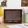 Wooden Money / Piggy Bank, Money Box with Carved Design